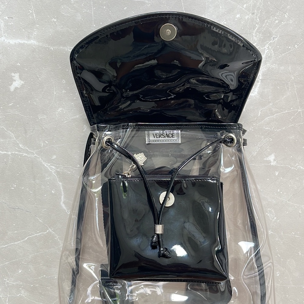 RARE VINTAGE 1990’s Young Versace Transparent Backpack - Picture 8 of 17